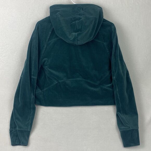 Lululemon Scuba Sweater Womens M/L Green Oversized Crooped Hoodie Sweatshirt - Picture 3 of 9